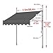 REALN Manual Retractable Awning with Crank, Waterproof Canopy for Outdoor Patio Window Door, No Drilling Required (Color : Gray-A, Size : 3.5m/137in)