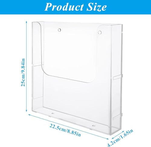 Support mural transparent A4 pour menu de restaurant et affichage bureau - 3