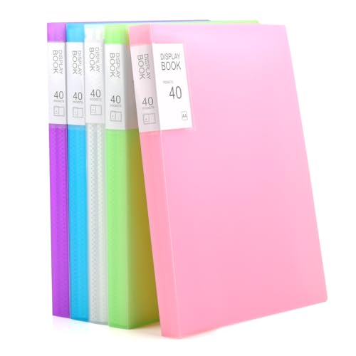 Porte-documents A4 OctBird lot de 5 chemises plastique 40 vues