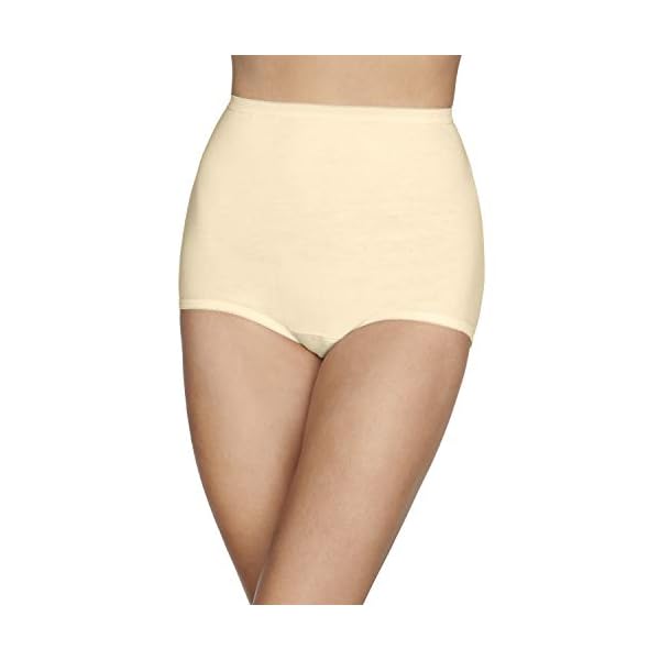 Vanity Fair womens Lollipop Plus Size Panties 3 Pack 15861 Briefs, Elastic Leg Opening - Candleglow (3 Pack), 10 US