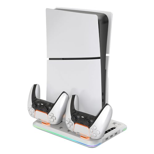 BLACKFIRE® MULTIFUNCTION CHARGING STAND RGB LED COMPATIBLE CON PS5 SLIM
BLACKFIRE® Multifunction Charging Stand RGB LED Compatible con PS5 Slim