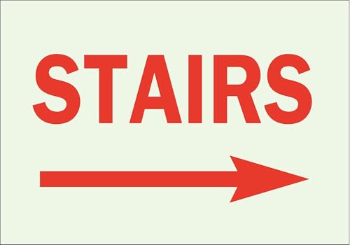 Panneau de sortie escaliers Brady rigide luminescent pour signalisation de sécurité