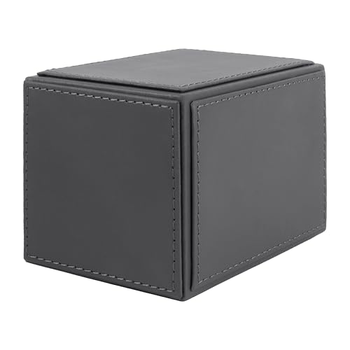 Image of V-CUBE DESIGNS Premium Vegan Leather Pen Holder for Desk & Study Table Accessory | Marker /Pencil Stand for Student | Stationery Organizer for Office Table & Home | 6mm Thickness with MDF Core |Grey