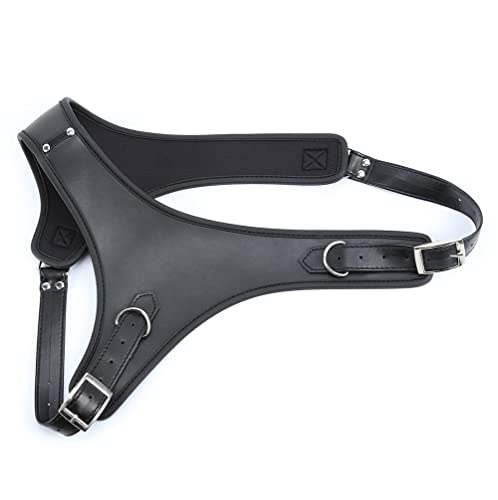Men's Faux Leather One-shoulder Armor Body Chest Belt Bulldog Harness Adjustable Buckles for Clubwear Costume