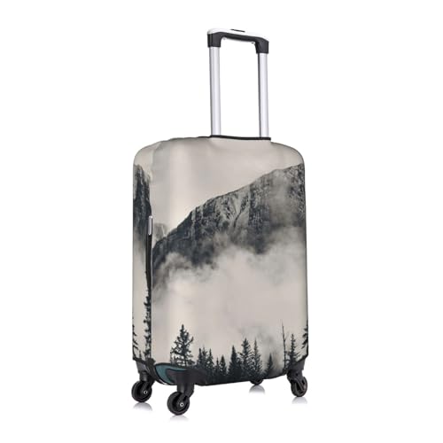 Canadian Smokey Mountain Cliff Printed Luggage Cover Elastic, Washable, Universal Fit 18-32 Inch Travel Suitcase Cover Easy To Identify3