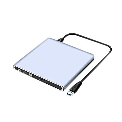 YXY-Tech External CD DVD Laufwerk USB 3.0 DVD/Cd Brenner Silber für MacBook Pro/Air/Laptops Und Desktops Notebook UnterstüTzt Windows