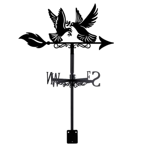 SUPERDANT Wetterhahn In Form Einer Friedenstaube Fürs Dach Wetterfahne Aus Metall In Tierform Tauben Wetterfahnen Für Schuppen Schwarzer Windrichtungsanzeiger Für Bauernhaus Hof Bauernhof Schuppen SUPERDANT Wetterhahn In Form Einer Friedenstaube Fürs Dach Wetterfahne Aus Metall In Tierform Tauben Wetterfahnen Für Schuppen Schwarzer Windrichtungsanzeiger Für Bauernhaus Hof Bauernhof Schuppen