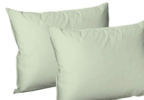 Arlinens Plain Dyed PolyCotton Housewife Pillow Cases Pair Pack 16 Colours (Sage Green)