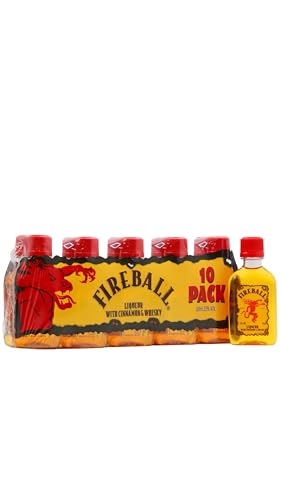 Fireball - Cinnamon Miniatures 10 x 5cl - Whisky Liqueur 5cl x 10 33% ABV