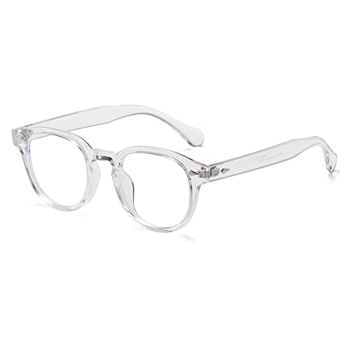 Image of Retro Round Blue Light Blocking Glasses for Men Women, Vintage Frame Non-prescription Computer Reading Eyeglasses