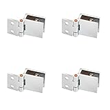 Bisagras Puertas, Cristal Bisagras, Bisagra Puertas Cristal, Adecuado Puertas Vidrio, Como Vitrinas, Armarios para Vinos, Puertas Baño(4 Piezas)
