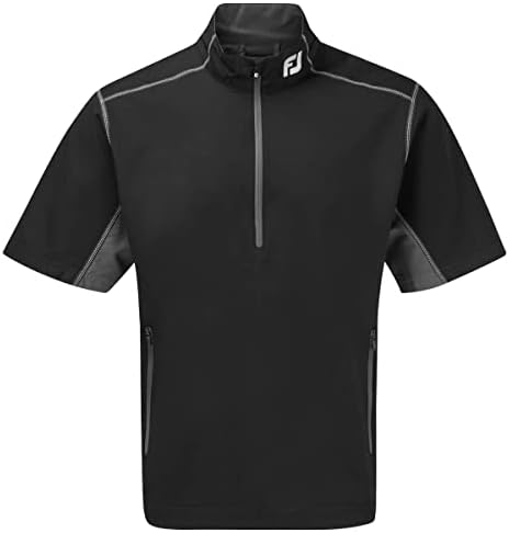 Veste Coupe-vent FootJoy Dryjoys Homme - Manches Courtes, Bleu Moyen, Taille M
