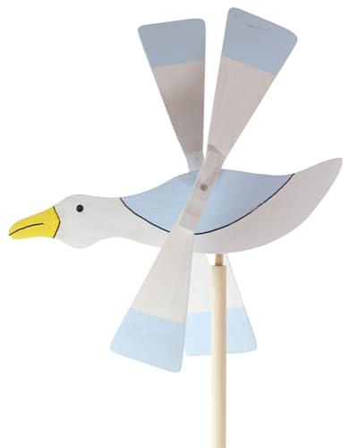 PEEWIT Windmühle Holz Angst Garten Repeller Gartendeko Natur Möwe