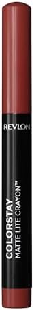 Revlon ColorStay Matte Lite Crayon Lipstick with Built-in Sharpener, Smudgeproof, Water-Resistant Non-Drying Lipcolor