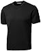 DRIEQUIP Men's Short Sleeve Moisture Wicking Athletic T-Shirt-L-Black