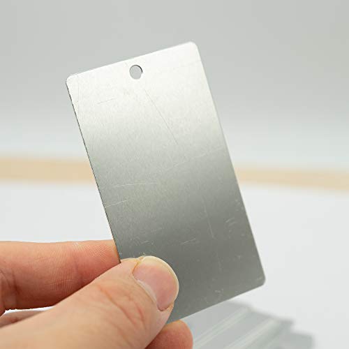 Aluminium-Pflanzenetiketten, Baumanhänger, Gartenetikettenanhänger, für den Außenbereich, Metall, Stempelrohlinge, 25 Stück