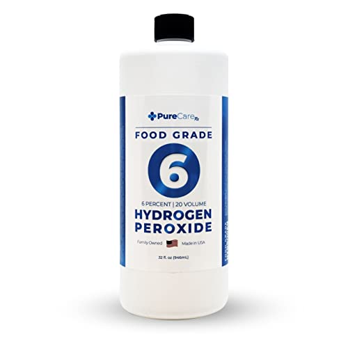PureCareRx | Hydrogen Peroxide 6 Percent | 20 Volume Developer | Hydrogen Peroxide Gallon | 6% Hydrogen Peroxide | 20 Volume Hydrogen Peroxide | 32oz Bottle