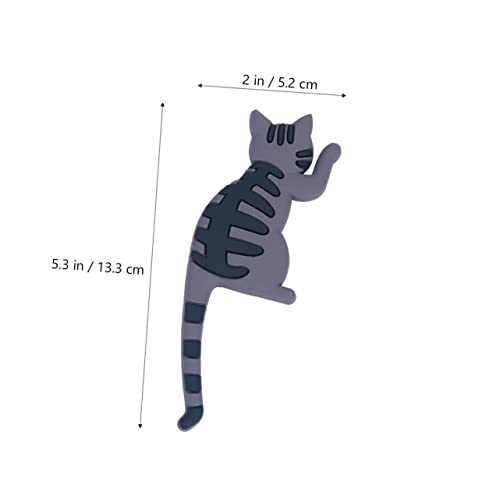 VOSAREA Magnetic Cat Hook Refrigerator Sticker Fashion Decor Non-Slip Multi-Purpose for Fridge Cabinet Door