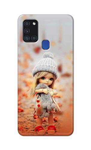 Image of PRINTFIDAA Doll Cute Girl Amazing Beauty Little Kid Child Playing Hard Back Cover for Samsung Galaxy A21S, SM-A217F / DS, SM-A217M / DS, SM-A217F / DSN Back Cover -(P6) KAT1001
