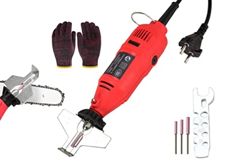 Affilacatene Elettrico Trapano Affilacatena 130W Mini Smerigliatrice per Affilare Affilatrice Catena Motosega Affilacatene Motosega Affila Affilatore Catene Motosega 3000RPM
