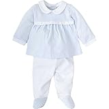 BABIDU Uni Baby Conjunto para Bebé Niño Con Camiseta de Manga Larga Y Polaina A Cuadros Vichy Set, Himmelblau, 6 Meses