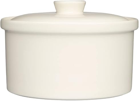 Iittala 1061240 Teema Pot with Lid 0.6 gal 2.3 L White