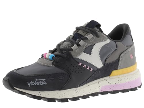 victoria Basket Luna Nylon & Piezas Serraje & Suela Dentada 1156109 para Mujer Antracita 40