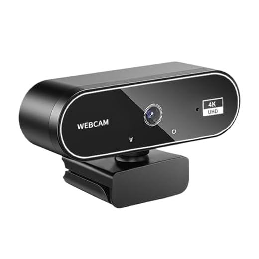Webcam 4K Per PC - Videocamera Senza Fili | Fotocamera Full HD Per Lo Streaming | Webcam Ultra-nitida per Computer Portatile | Videocamere per Chiamate Professionali, Riunioni, Ord
