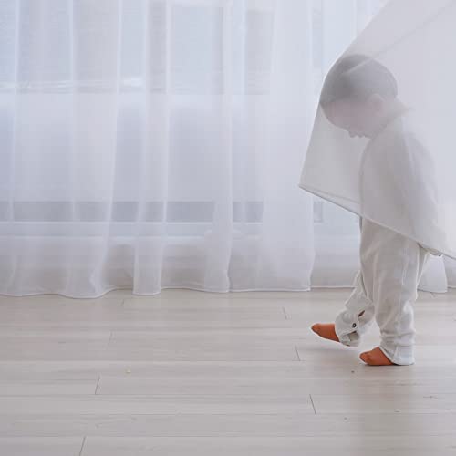 SCM Gardinen Schals Offwhite Voile Vorhänge Wohnzimemr Transparent Vorhang...