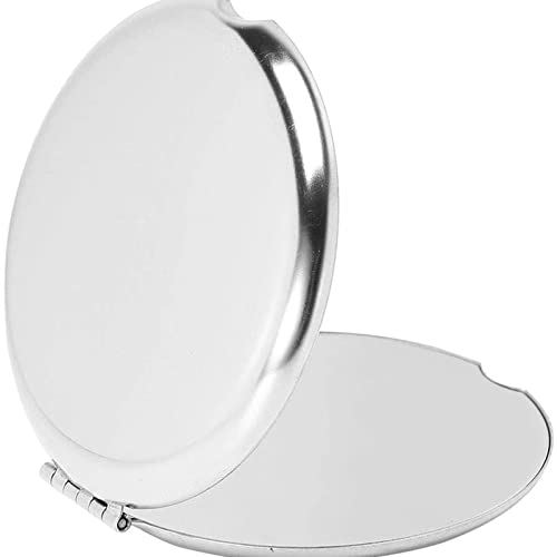 Kifral Mirror For Makeup Shatterproof Stainless Steel Ultra Slim Folding Portable Mirror Makeup Unbreakable Camping Mirror For Personal Use,Travelling #TOP1