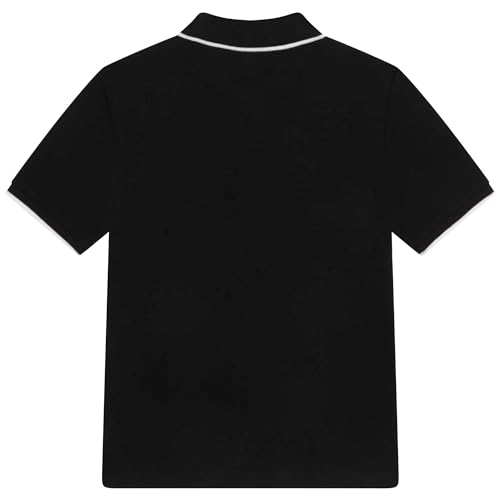 BOSS Boys Short Sleeve Knit Polo Shirt 2 Pack Black/Navy 12 Years3