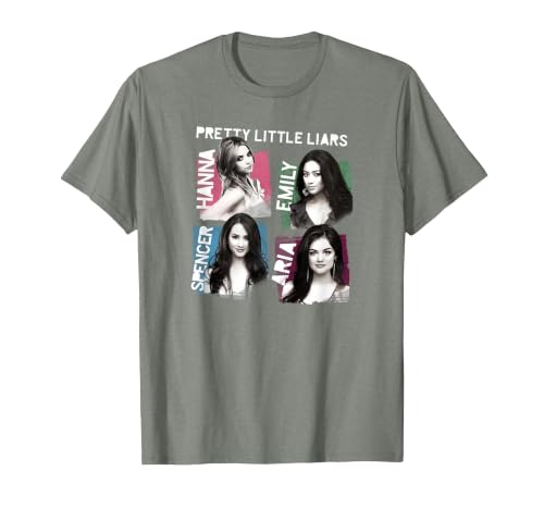 Pretty Little Liars Group Name Boxes T-Shirt, Men, Olive Heather, Medium