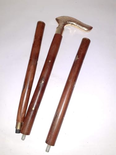 Canne de marche style victorien en bois et laiton chic