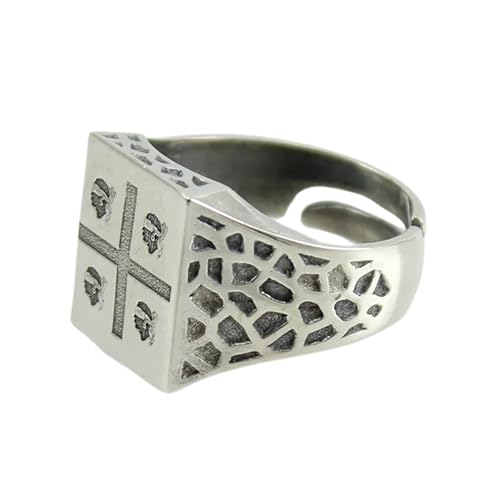 Bague bouclier quatre maures drapeau sarde argent 800