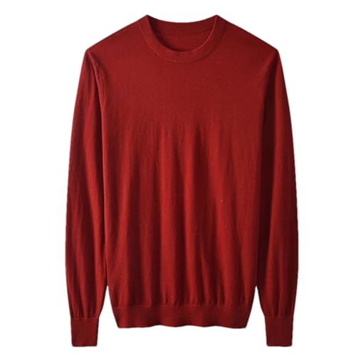 Pull à manches longues pour hommes en laine mérinos, tricot automne hiver