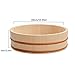 AIZYR Handmade Hangiri Sushi Oke Rice Mixing Bowl - Japanese Wooden Rice Mixing Tub with Rice Paddle for Make Sushi and Mix Sushi Rice,39cm/15.3in