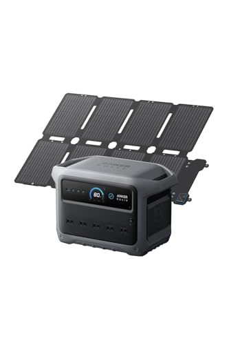 タイムセール商品6 - 【1024Whポータブル電源 & 100W Compactソーラーパネルセット】大容量 1024Wh Solix C1000 Gen 2 高出力AC | 高出力1550W リン酸鉄 キャンプ 防災 A3サイズ 充電54分 車中泊 停電対策 アプリ対応 10年長寿命 世界最速充電 ソーラーパネル コンパクト セット
