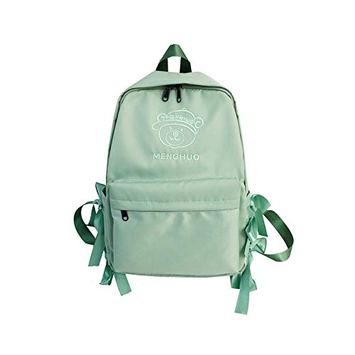 Rucksack Weibliche Mode Gymnasiast Tasche Korean High School Reiserucksack Grün 27X10X38Cm