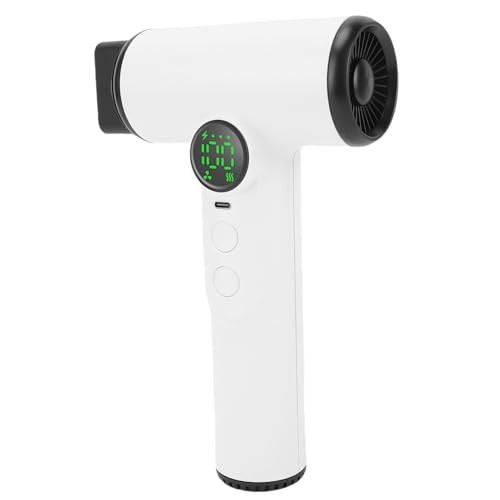 Sunydog Secador de Pelo Inalámbrico Inalámbrico, 25 Opciones de Temperatura, 100 Niveles Velocidad del Ventilador, Batería 15600 MAh, Diseño Portátil, Función Viento Frío y (Blanca)