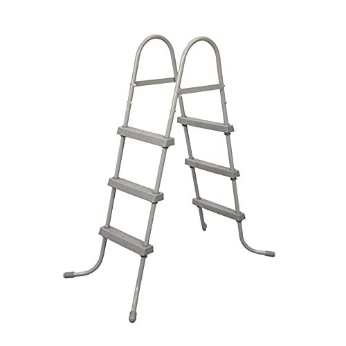 Escalera para piscina elevada 42 pulgadas acero y plástico miniatura 3