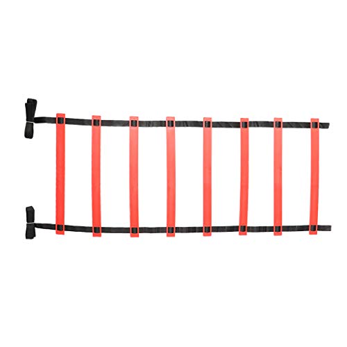 YIJU Escada de Agilidade de Degrau Plano para O Futebol Rugby Formação 13ft - Vermelho