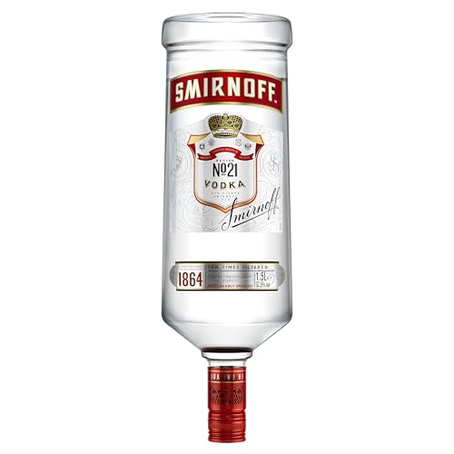 Smirnoff No. 21 Vodka | 37.5% vol | 1.5L | Triple Distilled & 10 x Filtered | Premium Vodka Made in Great Britain | Smooth with a Hint of Sweetness & Pepper