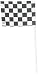 Oasis Supply 36 Count Cake/Cupcake Topper, Black and White Racing Checkered Flags