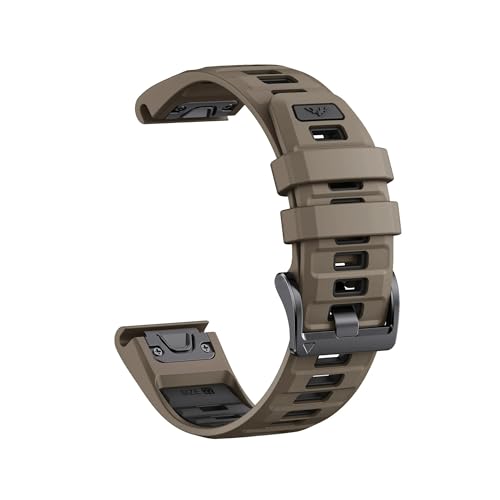 QuickFitoCJ[VJQxgɓKGarmin Fenix E8 47mm 51mm 7 7X 6X/Epix Pro/Enduro 3(Brown ink gray,QuickFit 26mm)