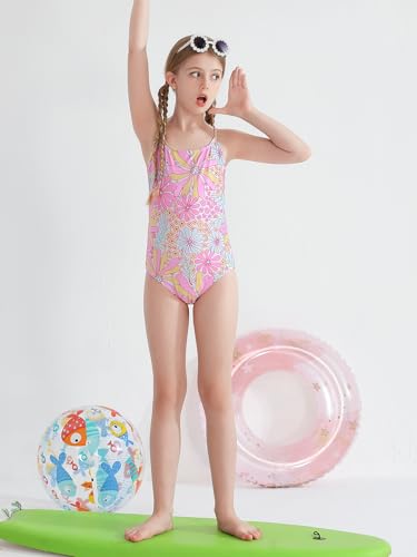 Image of Angel season Girls Swimsuits Kids Bathing Suit One Piece Swimwear with UPF 50+ Cute