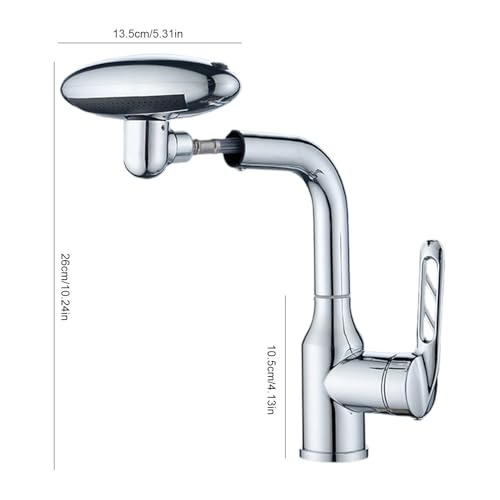 Robinet de salle de bain noir design haut de gamme avec bec 4 modes