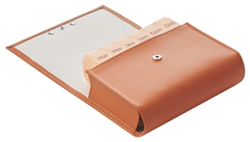 Pilbox Maxi pilulier semainier fauve pour eviter les oublis de traitement lourd