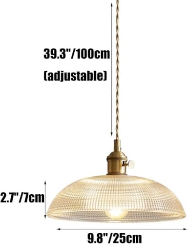 Lampe suspendue rustique vintage avec douille E27 réglable pour table à manger - 8