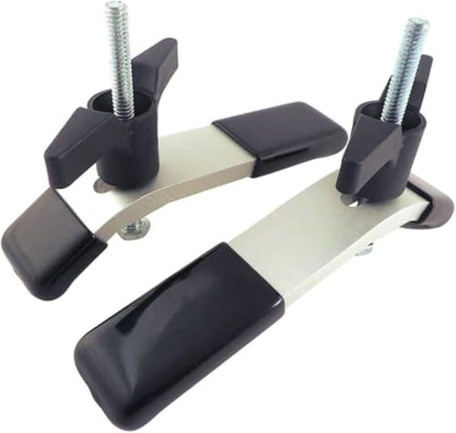 Image of Metal Quick Acting Hold Down Clamp T-Slot T-Track Miter Track Jig Fixture Slot Straight Edge Clamping Woodworking Tool Kit for Woodworking Router Table Saw with T-Track Clamp Set.