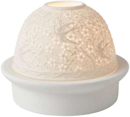 Cherry Blossom, LED Light, Porcelain, 4.75-inch Width x 3-inch Height, Home Decor image 4